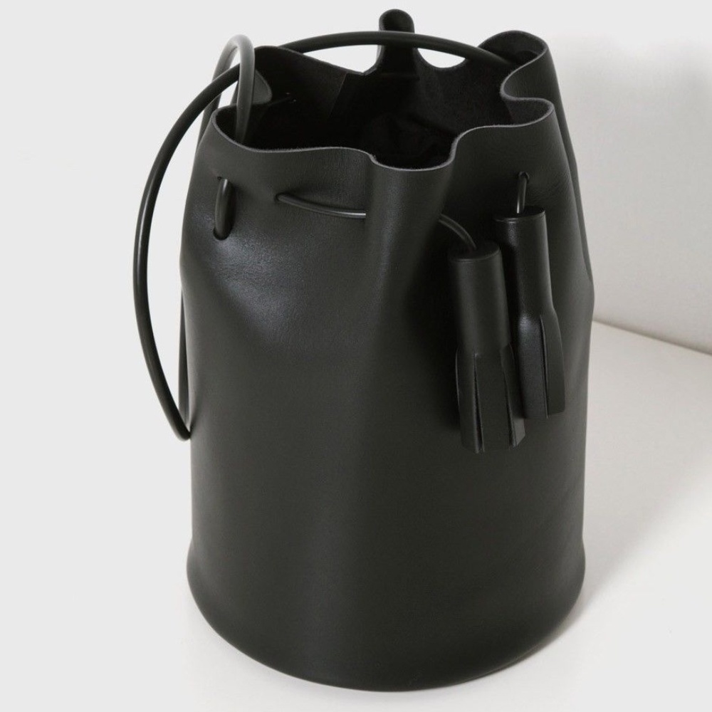 Steven Alan Building Block Blk Leather Bucket Bag - image 1